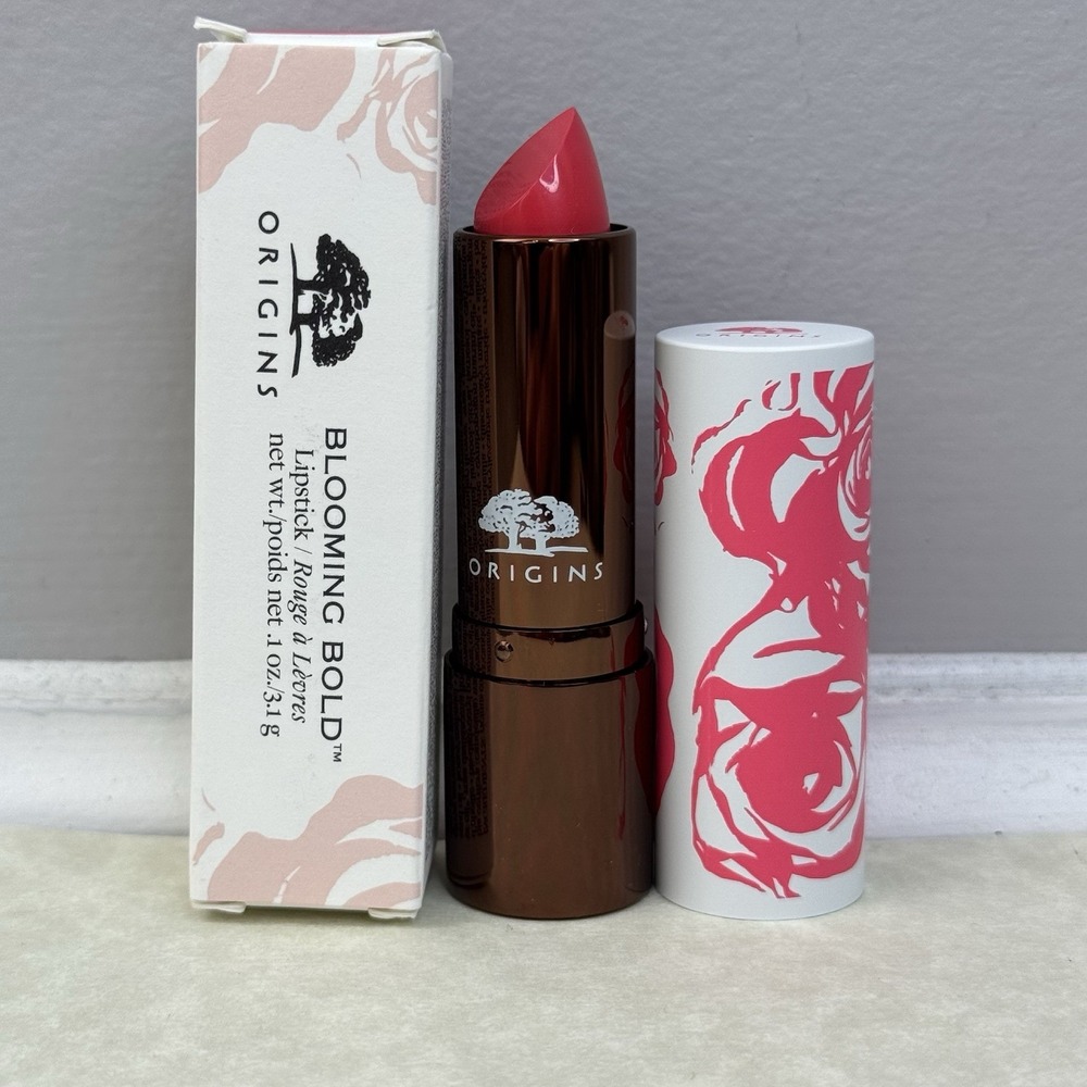 Origins Lipstick 18 Coral Blossom Blooming‎ Bold Satin Finish Full Coverage NIB